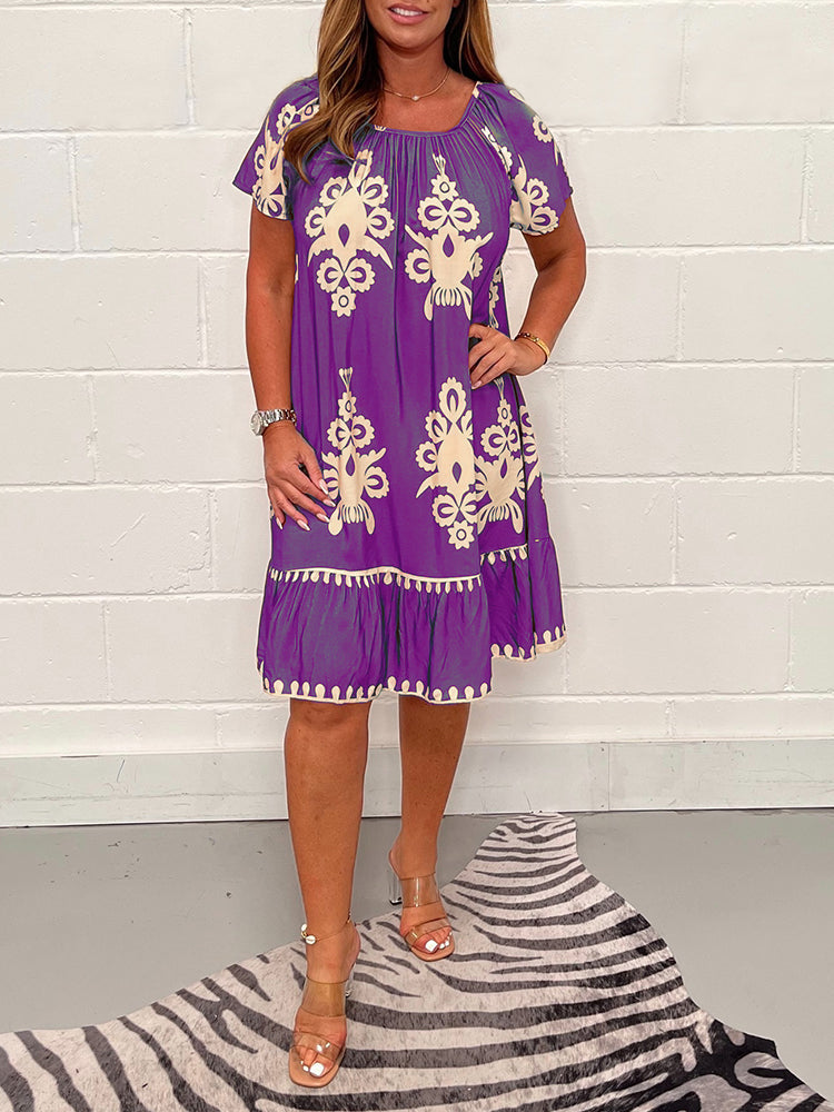 💃Geometrinė suknelė kvadratiniu kaklu💟-LT