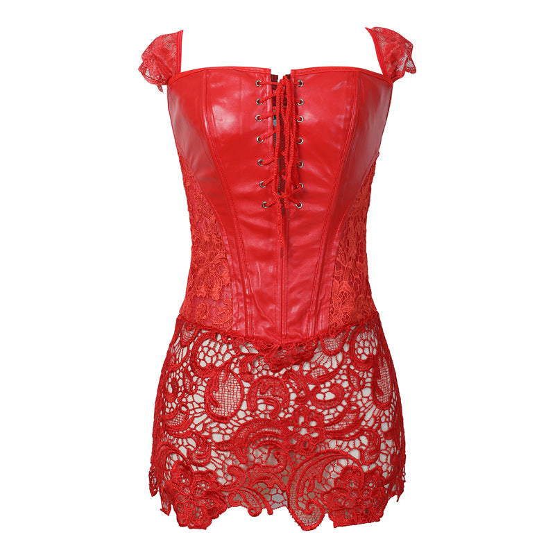 Sexy Lace Open Back - Nėriniuotas odos formuojantis Bodysuit-LT