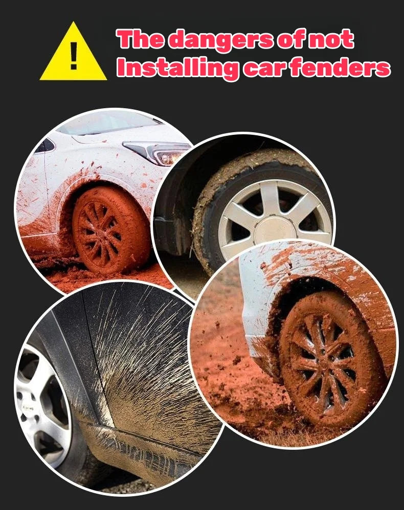 Τα φτερά αυτοκινήτου με αντιαμμοβολή προστατεύουν αποτελεσματικά το χρώμα του αυτοκινήτου σας (4 τεμάχια)-GR