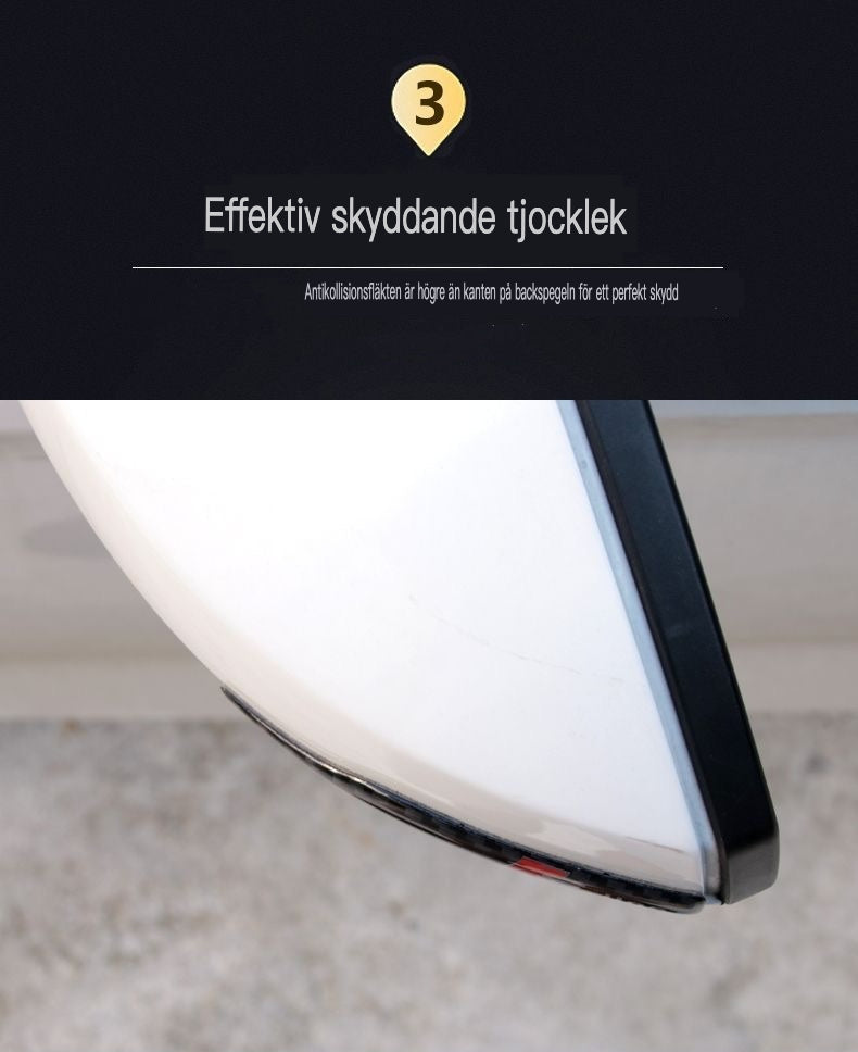 Naljepnica za ogledalo od karbonskih vlakana sa zaštitom od udara i logotipom-HR