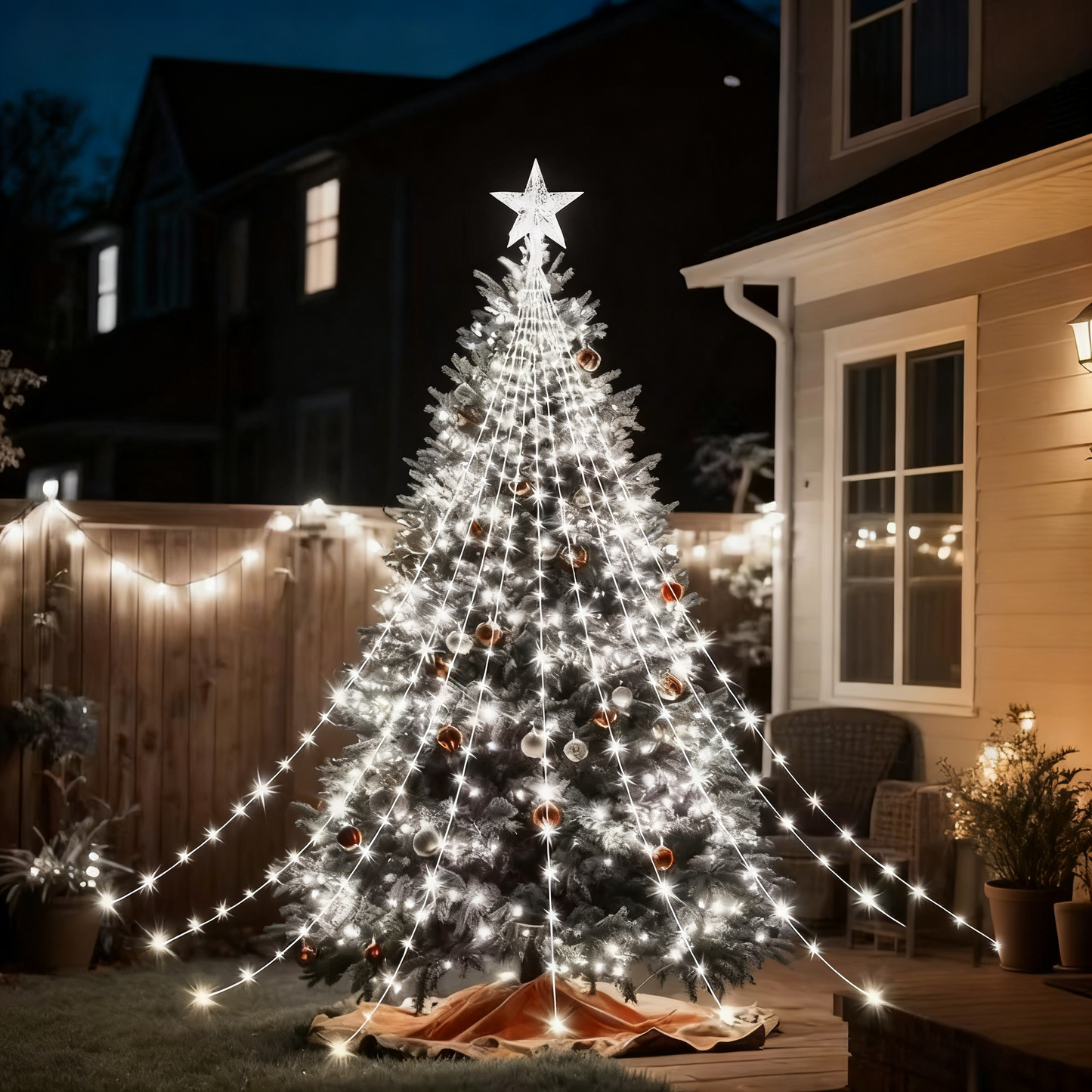 🎁Πρώιμη εορταστική προσφορά 50% ΕΚΠΤΩΣΗ🎄Χριστουγεννιάτικα φώτα Starlight Cascade-GR