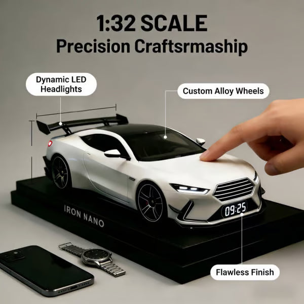 🎁 Budilka hiperavtomobila🏎️ Realističen motor in svetlobni učinki-SI