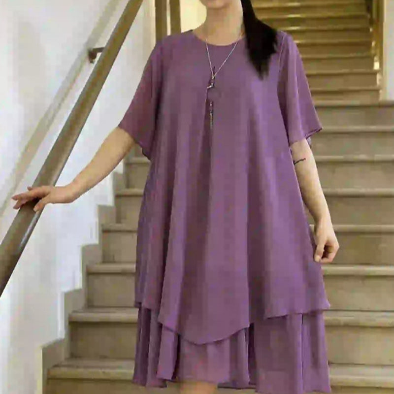 🔥👗 Laisva moteriška suknelė vienspalvės spalvos-LT