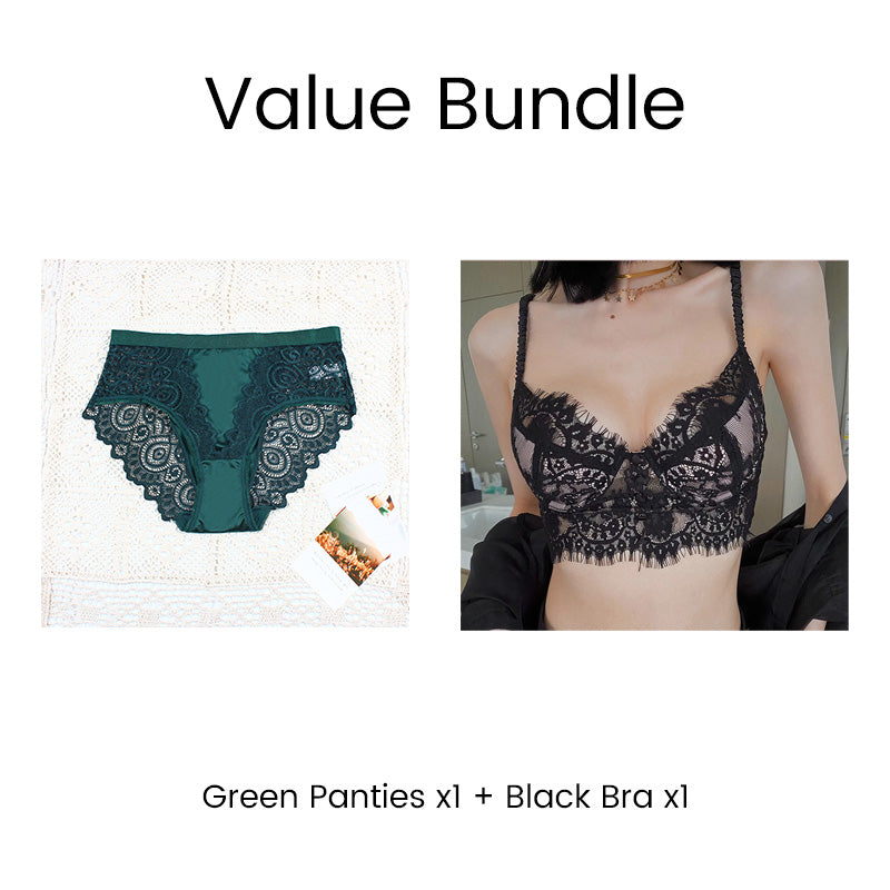 Patogios ir vientisos kelnaitės su elegantiškais nėriniais-LT