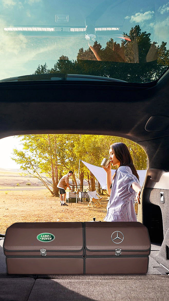 Δερμάτινη θήκη αποθήκευσης για το πορτμπαγκάζ του αυτοκινήτου-GR