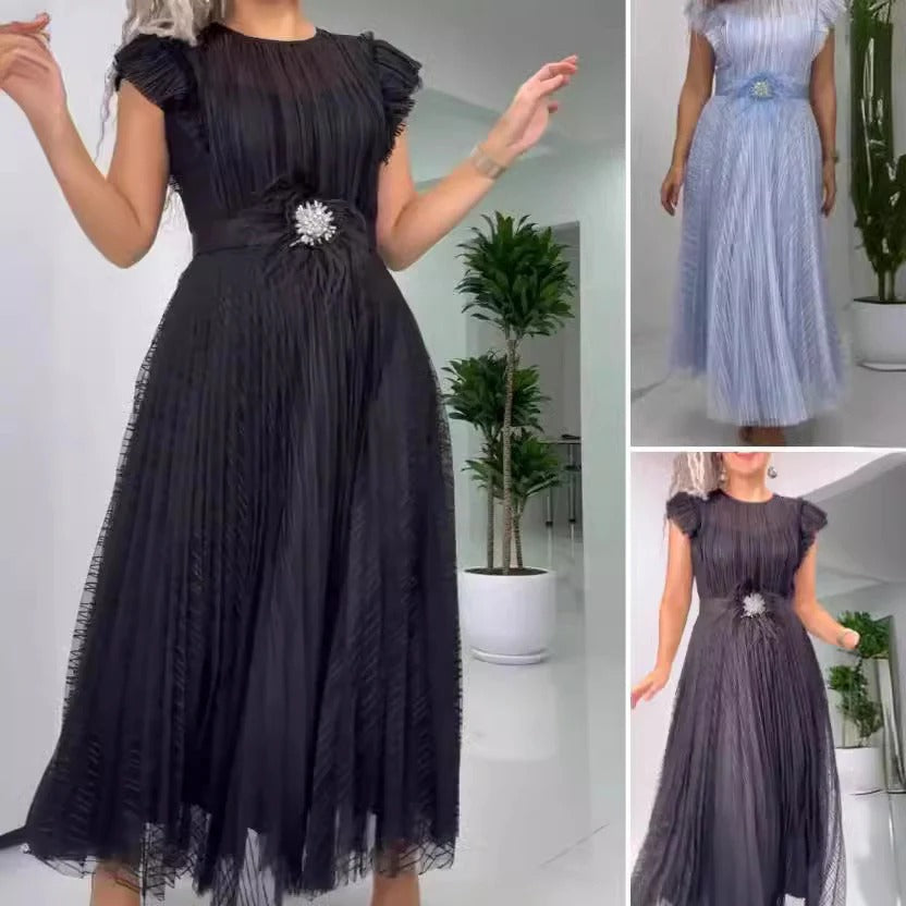 [S-5XL]🥰✨2025 Vestido de gasa de talla grande-ES