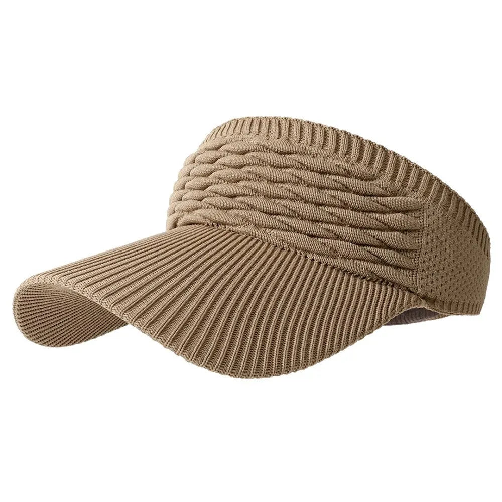 ☀️🧢 Ščitnik z luknjo za visok čop – UV zaščita, zračen, za aktivnosti na prostem in vsakodnevno uporabo-SI