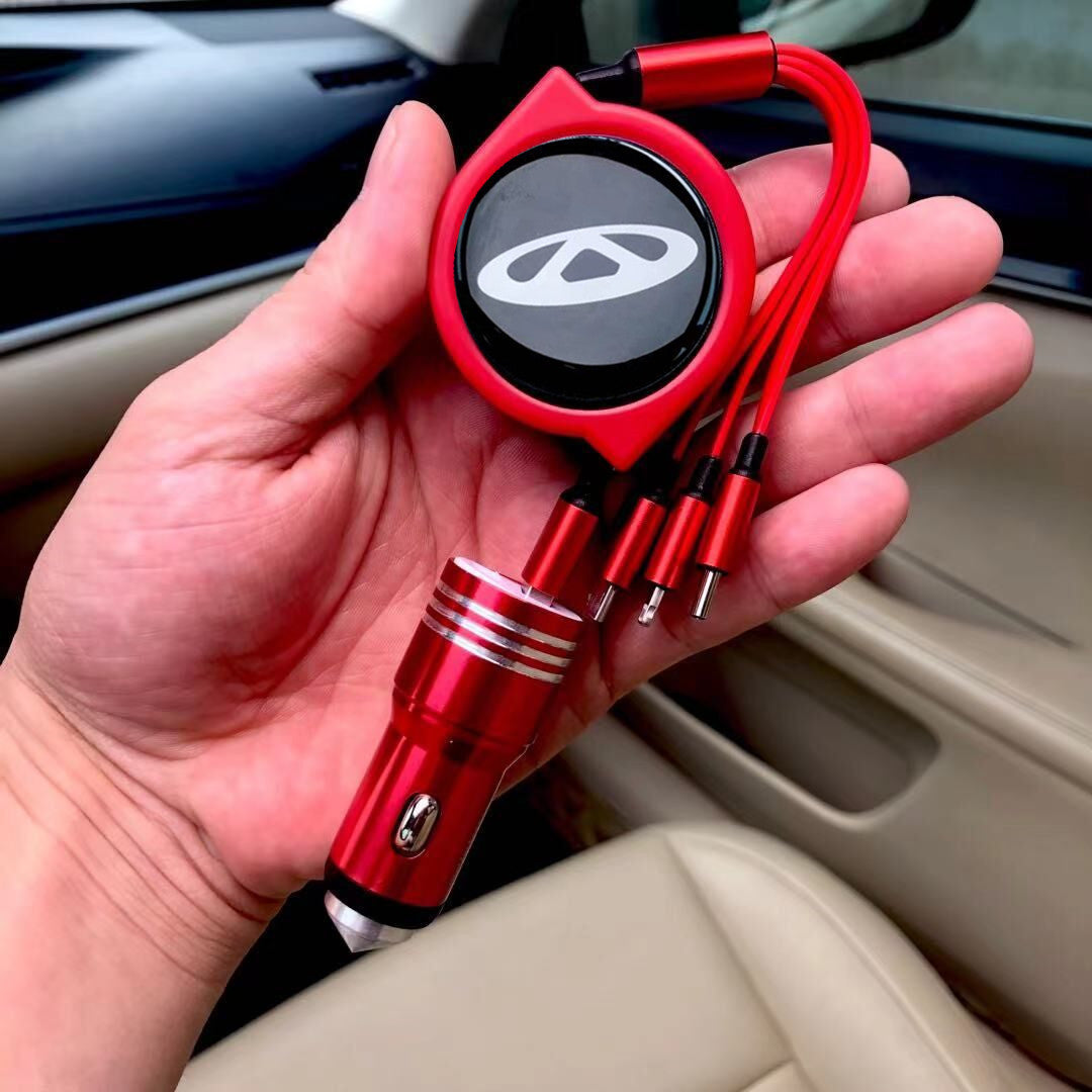 3 σε 1 ανασυρόμενο καλώδιο δεδομένων αυτοκινήτου + δωρεάν φορτιστής αυτοκινήτου-GR