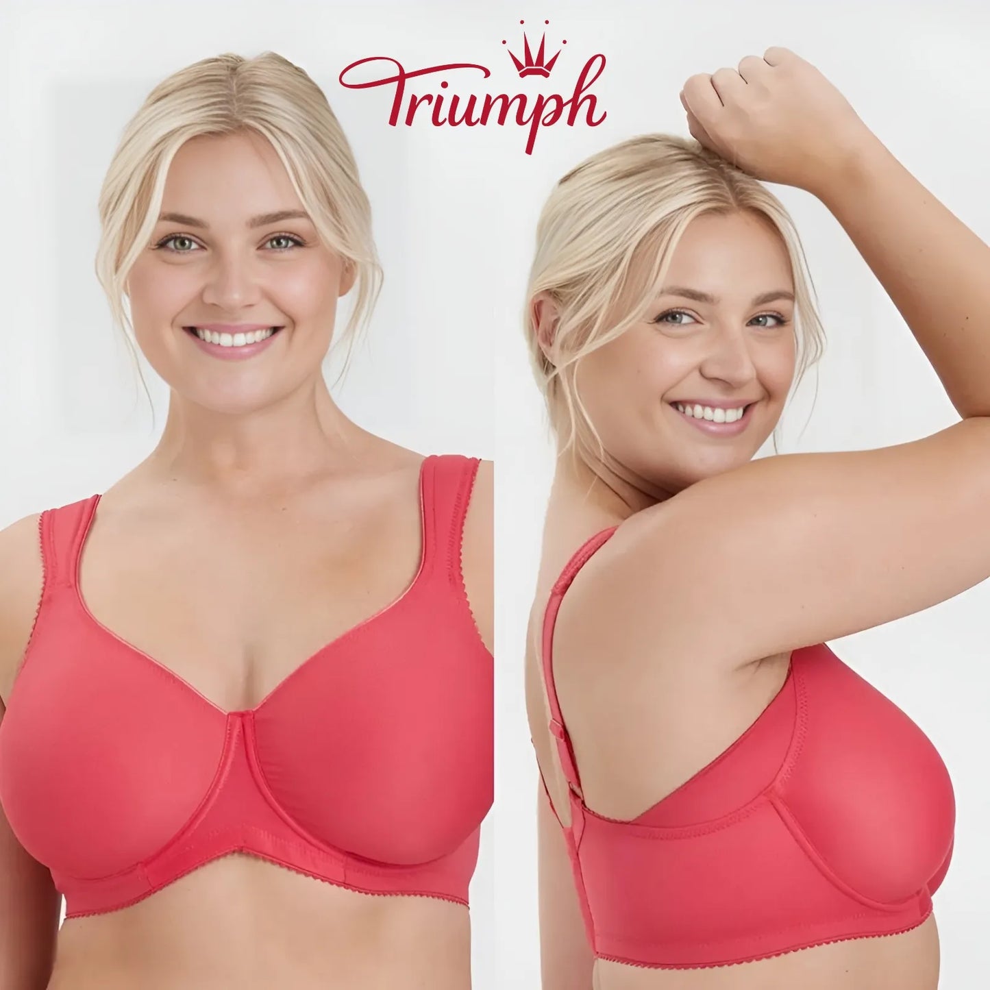 Triumph - (4 vnt.) Push-up liemenėlė su dideliais kaušeliais-LT