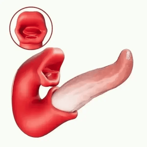 Arabella - vibračné dildo 3 v 1 so stimuláciou G-bodu, klitorisu a jazyka, vodeodolné.-SK