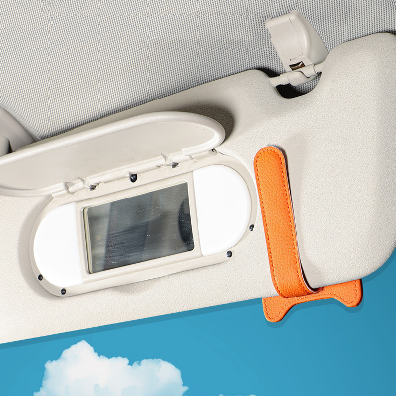 Akinių nuo saulės laikiklis automobiliui – lengvai pasiekiamas, taupantis vietą, daugiafunkcis segtukas-LT