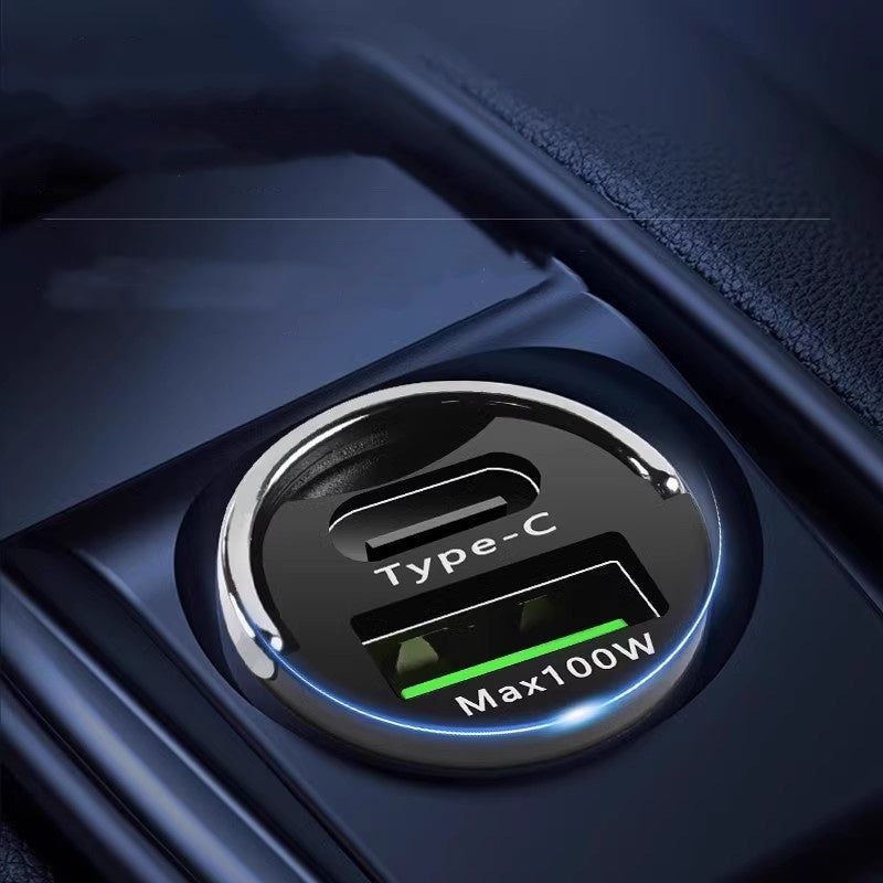 Κρυφός φορτιστής αυτοκινήτου USB με διπλές θύρες-GR