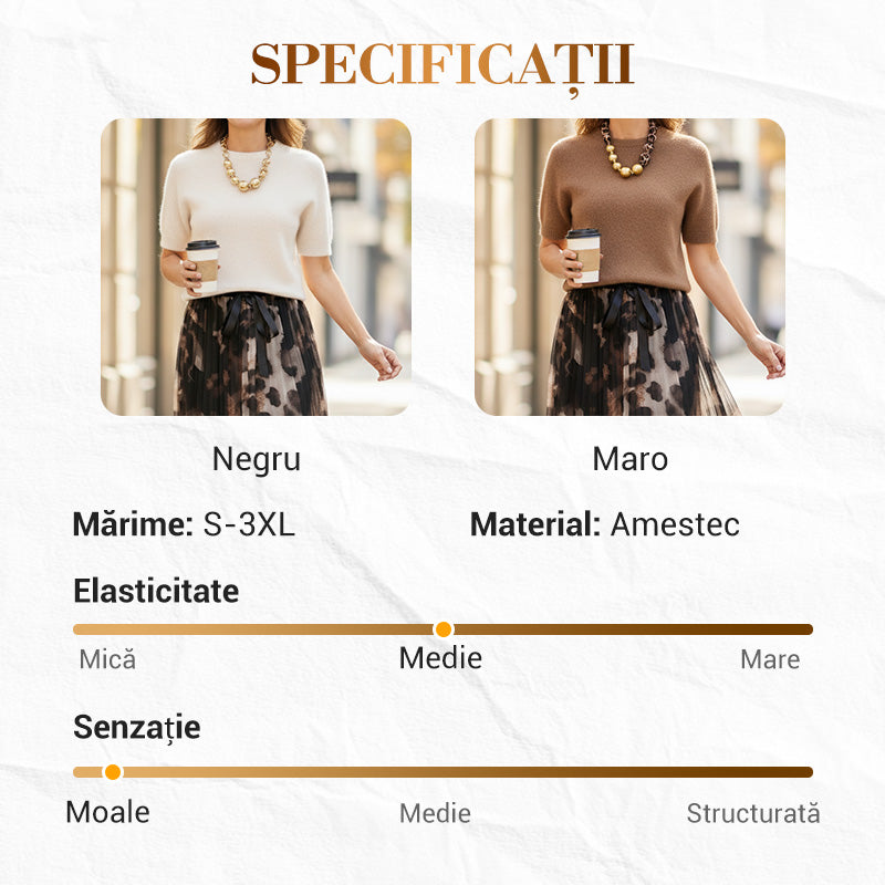 Dvodelni komplet za ženske: pulover in krilo z leopardjim vzorcem-SI