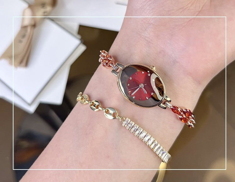 Γυναικείο πολύχρωμο ρολόι βραχιόλι ζιργκόν-GR