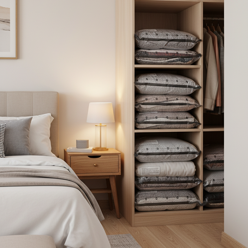 💪🌬️ Vakuuminiai kelioniniai krepšiai ir nešiojamas siurblio rinkinys 👕✨-LT