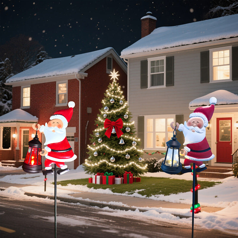 🎅 Kalėdų Senelio saulės lempa - stebuklinga šviesa užpildo jūsų sodą šventiniu spindesiu. ✨-LT