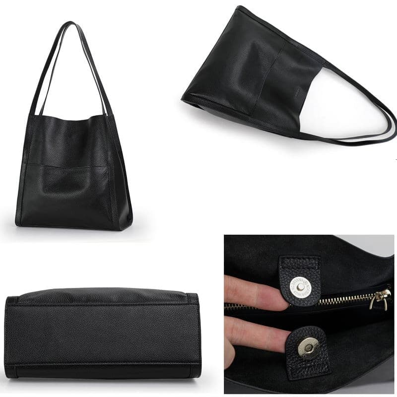 🥳👜Simple bolso monocromo de piel💝-ES