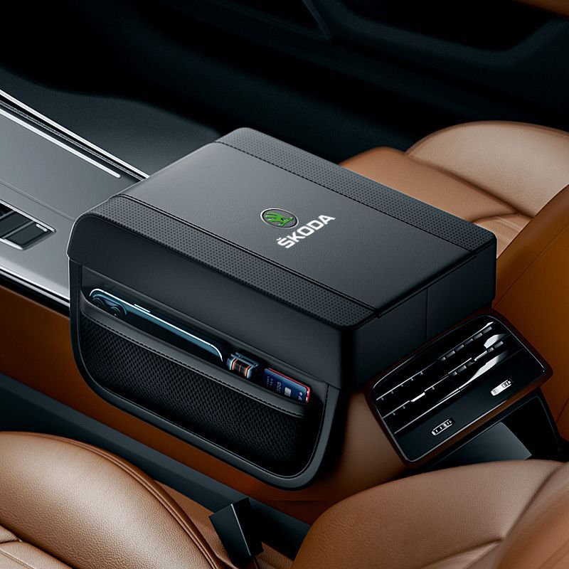 Funda para reposabrazos de coche, cojín elevador (versión de almacenamiento)-ES