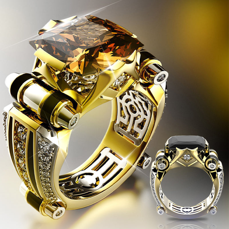 🎁Oferta especial🔥 Anillo ancho antiguo con circonita cúbica-ES