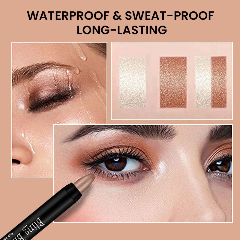 1 lápiz de sombra de ojos con 16 colores de sombra de ojos luminosa, resistente al agua, con purpurina-ES