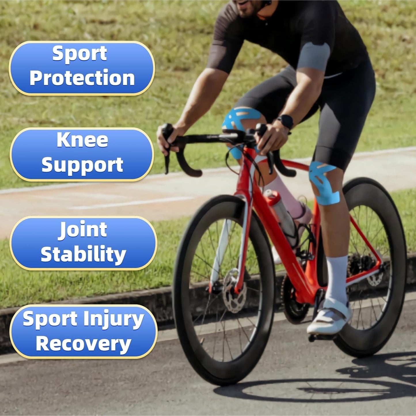 🎁50% ΕΚΠΤΩΣΗ - Προκομμένη ταινία κινησιολογίας για γόνατο-GR