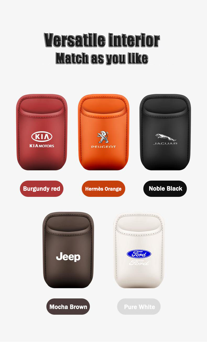 Organizador de portavasos de cuero para coche-ES