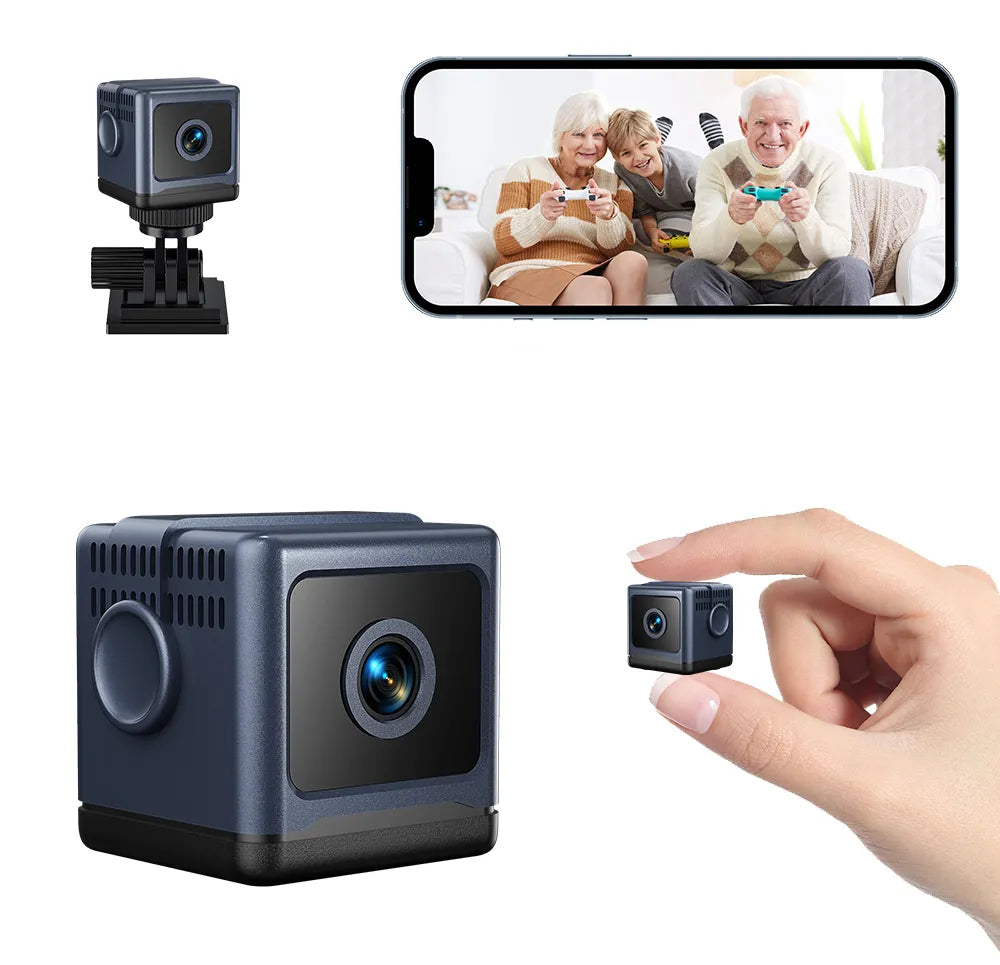 W03 išmanioji „WiFi“ apsaugos kamera – 1080P HD, naktinio matymo funkcija, judesio aptikimas, mažos galios.-LT