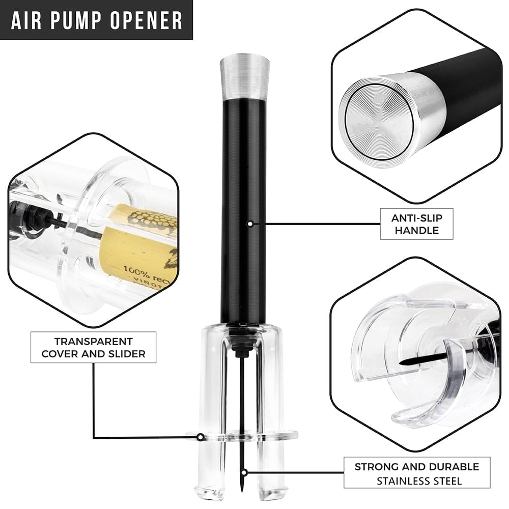 🔥Air Pump Cork Remover Wine Bottle Opener Set