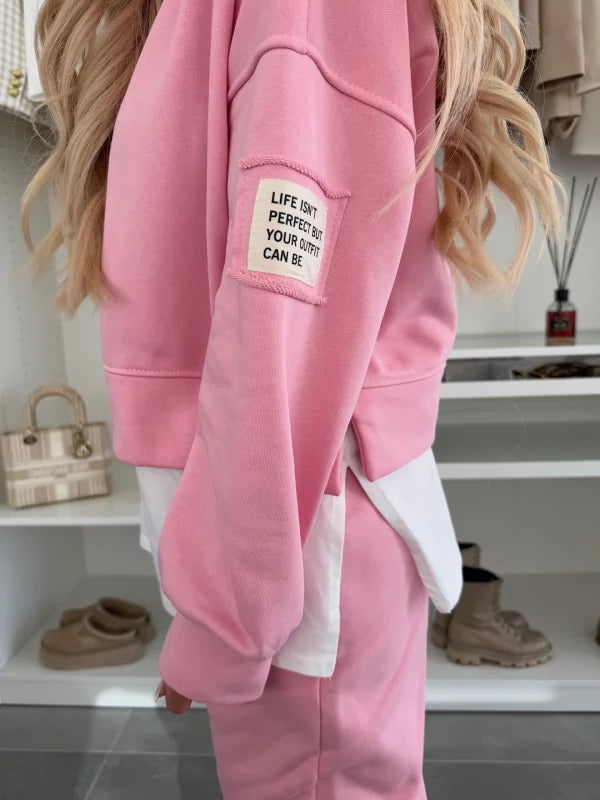 Traje cómodo de dos piezas de algodón.-ES