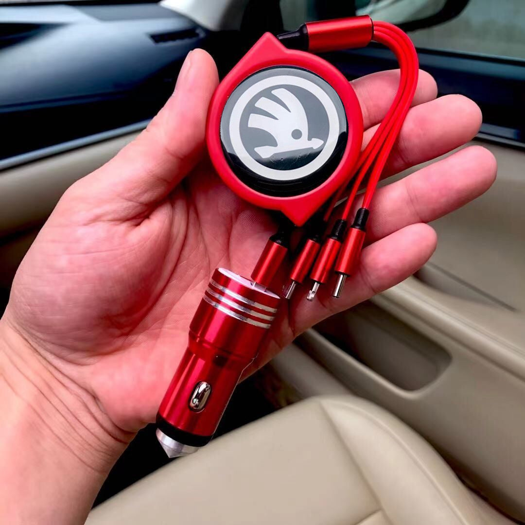 3 σε 1 ανασυρόμενο καλώδιο δεδομένων αυτοκινήτου + δωρεάν φορτιστής αυτοκινήτου-GR