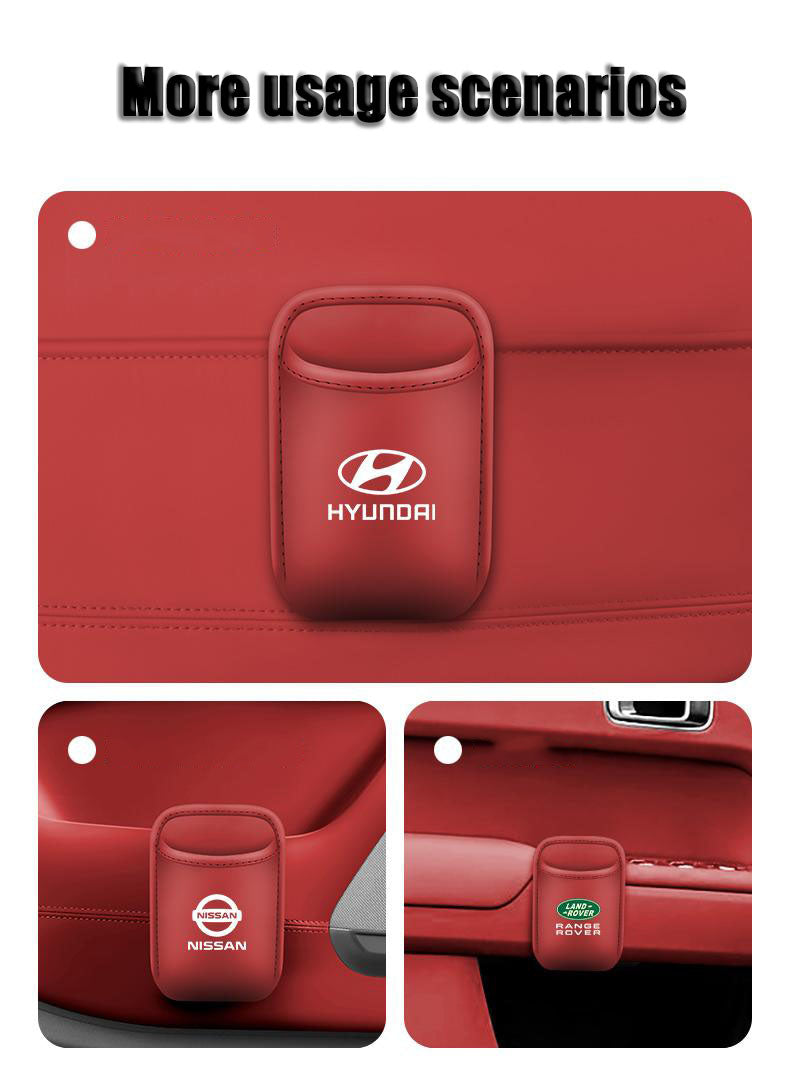 Organizador de portavasos de cuero para coche-ES