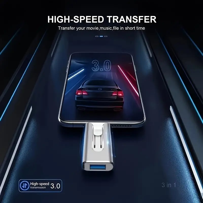 32~256GB Micro USB + 8 ακίδων + USB 3.0 4 σε 1 Κινητό τηλέφωνο υπολογιστής U-Disk-GR