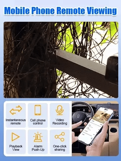 W03 išmanioji „WiFi“ apsaugos kamera – 1080P HD, naktinio matymo funkcija, judesio aptikimas, mažos galios.-LT
