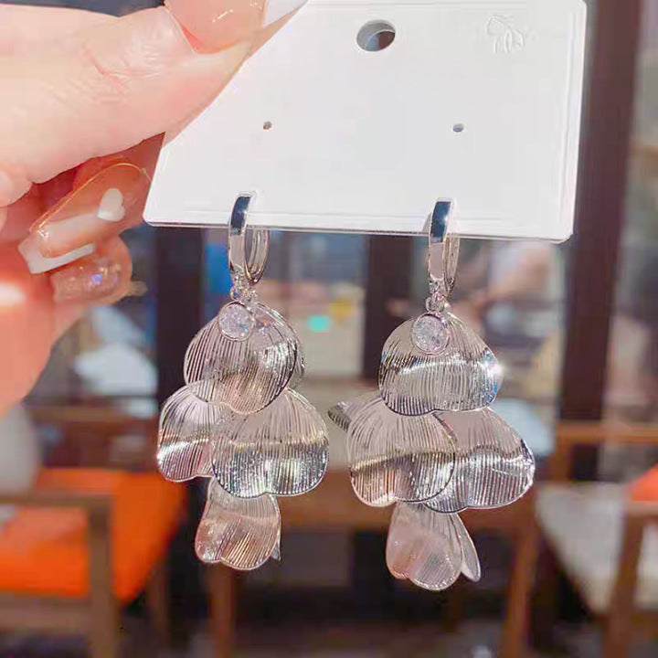 🍀Moteriški auskarai su lapo formos pakabuku-LT