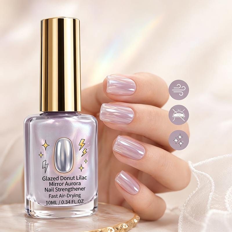 📢📢Kupite 2, dobite 1 gratis!! ⏰Lilac Glossy Mirror Nail Care Balzam za nego nohtov-SI