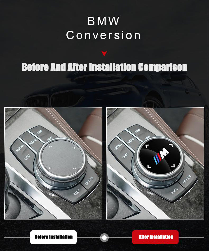 Naklejka dekoracyjna na gałkę multimedialną BMW-LT