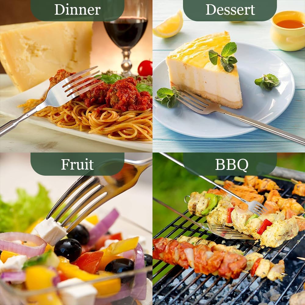 💥🔥 Teleskopske vilice in žlica iz nerjavečega jekla-SI