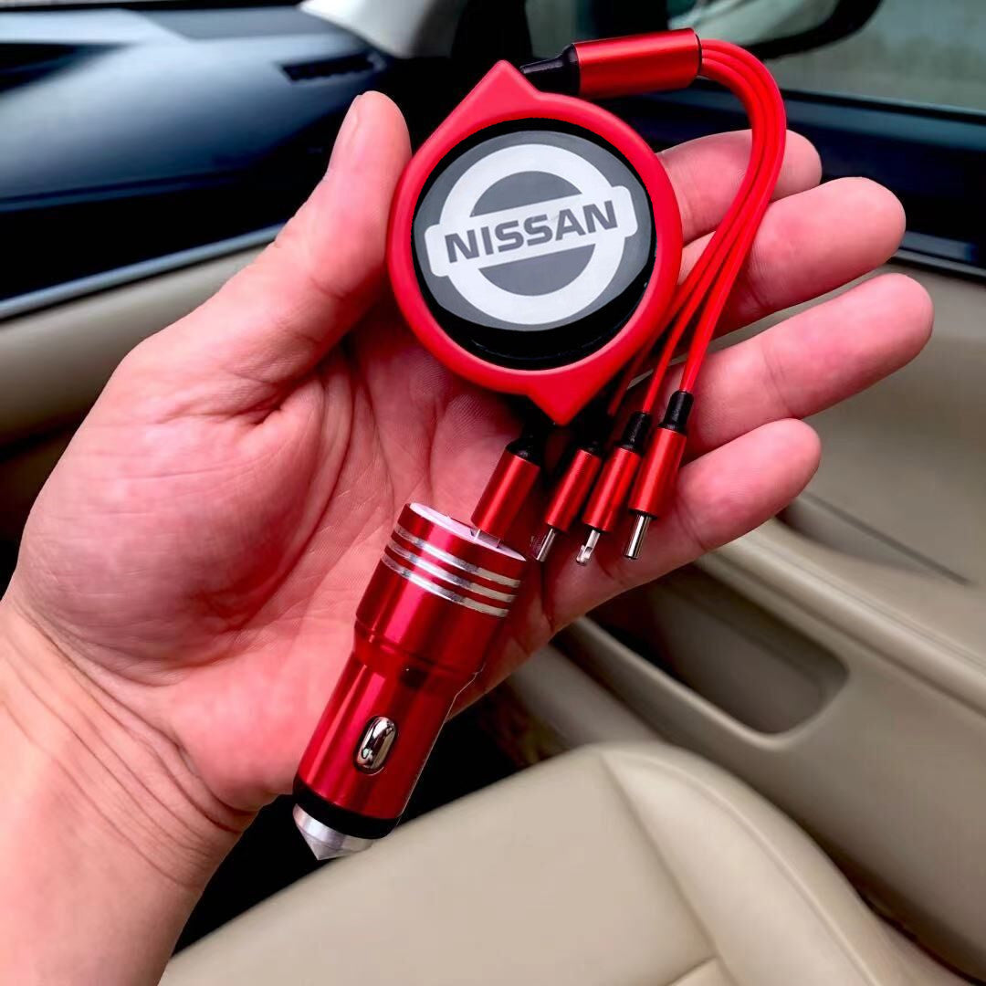 3 σε 1 ανασυρόμενο καλώδιο δεδομένων αυτοκινήτου + δωρεάν φορτιστής αυτοκινήτου-GR