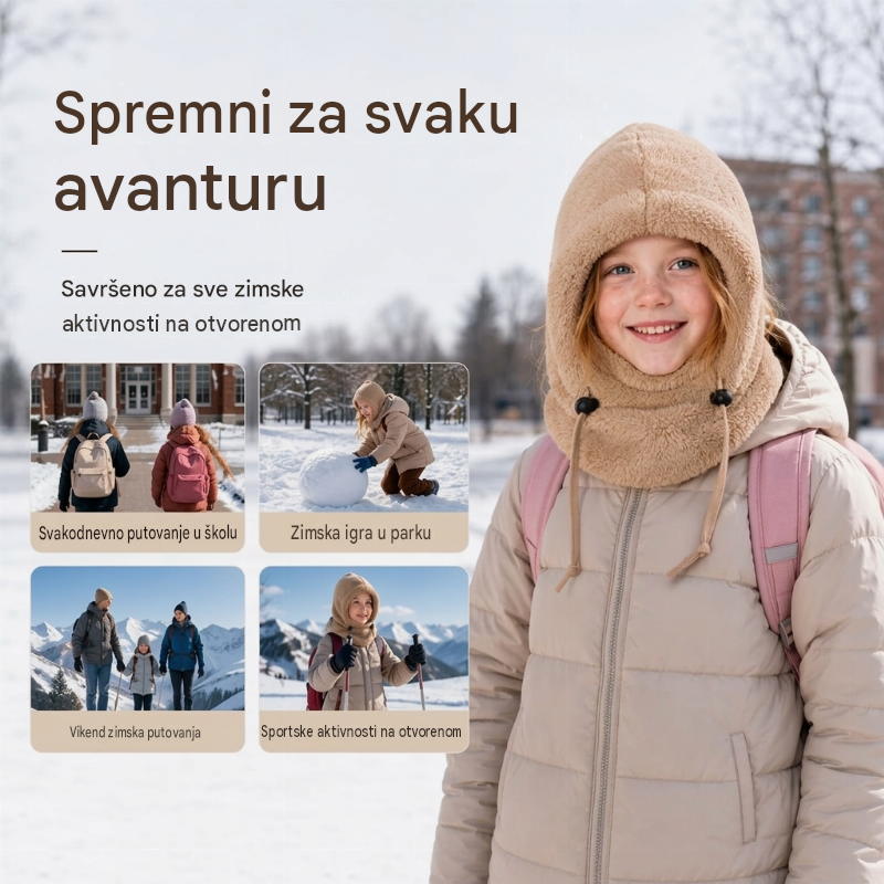 🔥 50% POPUSTA 🔥 Vjetrootporna i izolacijska biciklistička balaklava za djecu – topla, prozračna i udobna za zimu 🚴❄️-HR