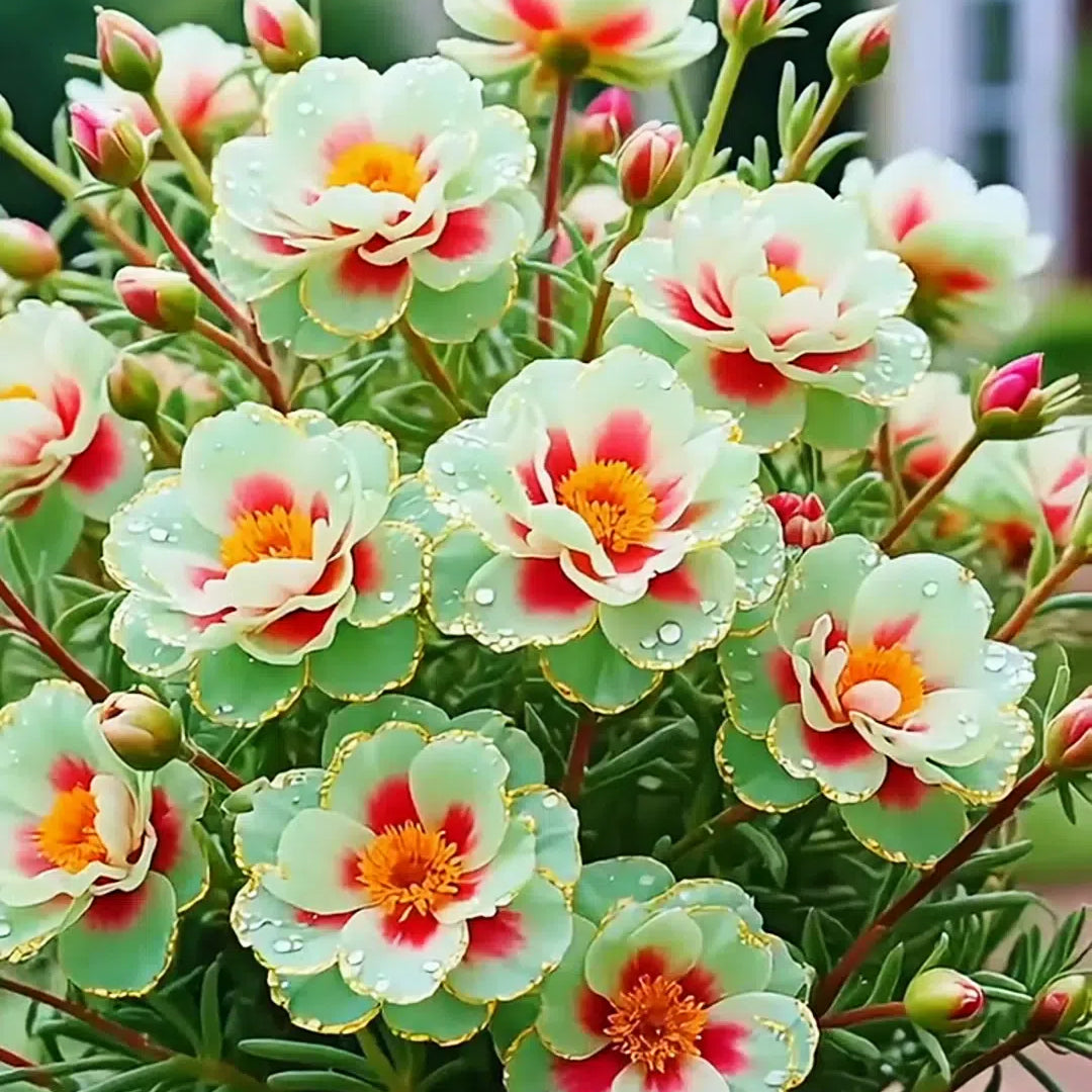 Portulaca de encaje dorado🌸✨ Hermosas flores dobles para un color de verano sin esfuerzo-ES