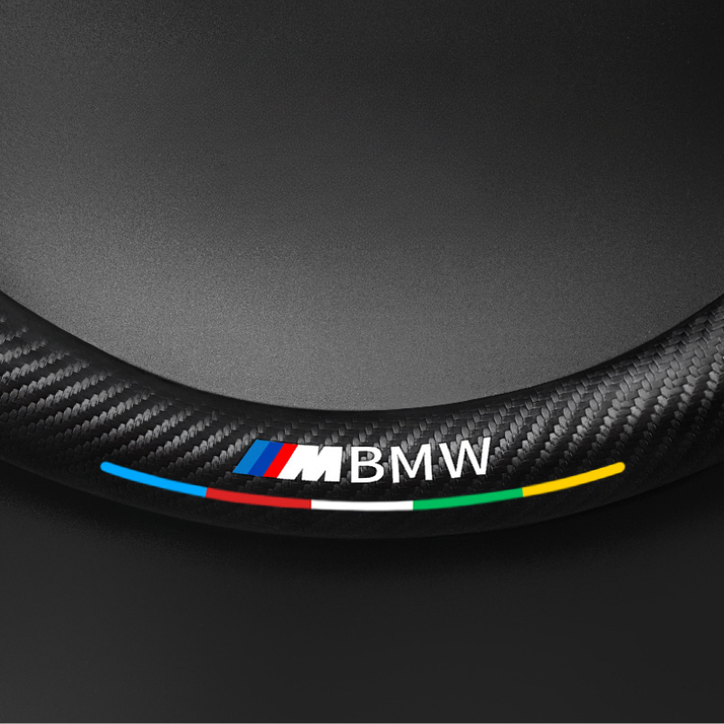 TrackVibe | Prevleka za volan iz črnega karbonskega semiša – nedrseča in odporna proti obrabi-SI