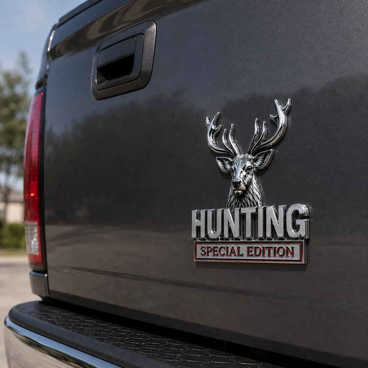 🦌 MEDŽIOKLĖS specialusis leidimas - 3D chromuotas metalinis logotipas jūsų automobiliui-LT