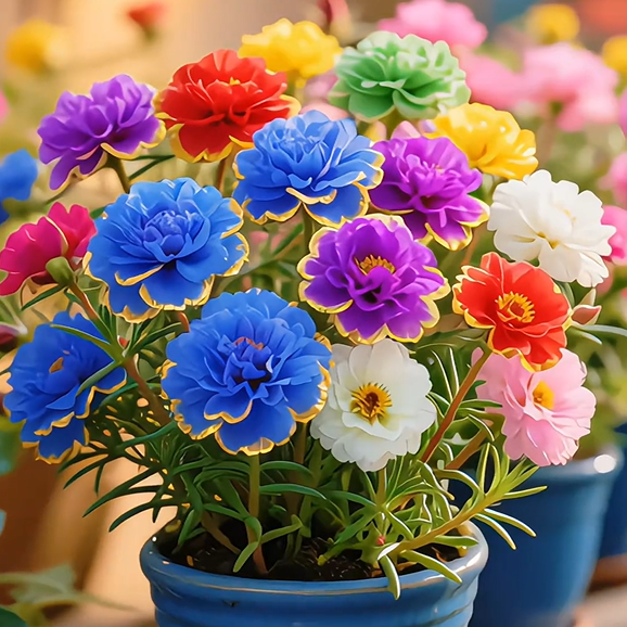 Portulaca de encaje dorado🌸✨ Hermosas flores dobles para un color de verano sin esfuerzo-ES