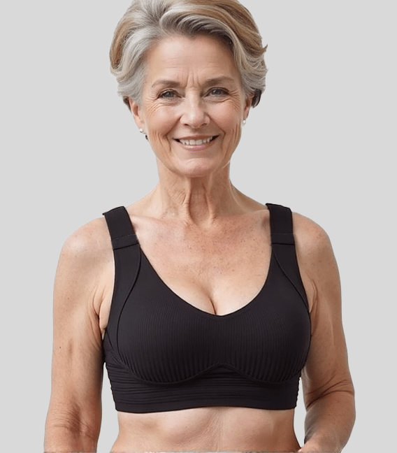 💖 Subtilus, vientisas dryžuotas liemenėlė su W formos atrama – patogumas ir stilius!-LT