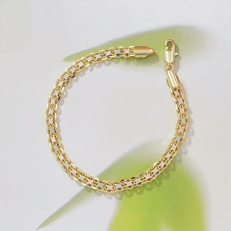 Pulsera de cadena dorada eslabón para mujer-ES