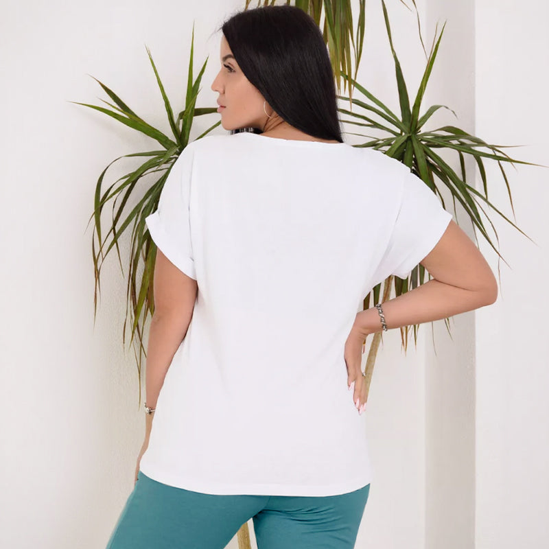 💥🍃 Stilingas laisvalaikio stiliaus dviejų dalių komplektas – patogus ir stilingas ✨-LT