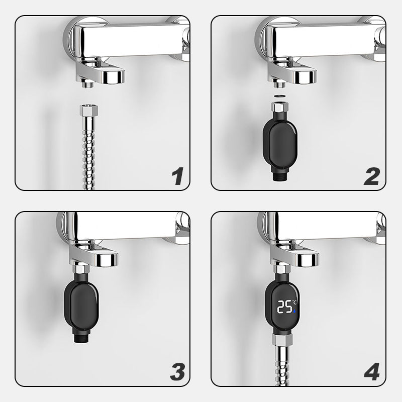 Vodotesný sprchový teplomer s LED displejom v stupňoch Celzia-SK