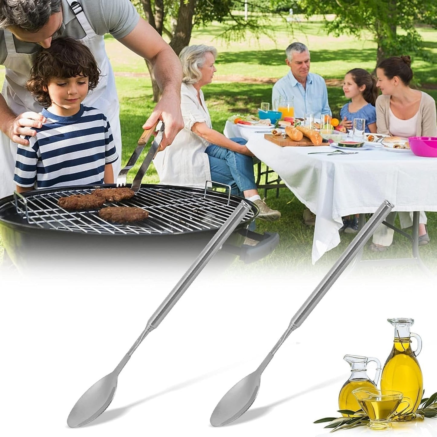 💥🔥 Teleskopske vilice in žlica iz nerjavečega jekla-SI