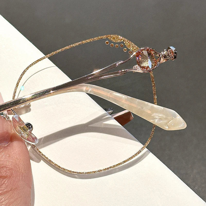 SIEVIEŠU AIZSARDZĪBAS BRILLES AR DIMANTA RĀMĪJU ZILU GAISMU-LV