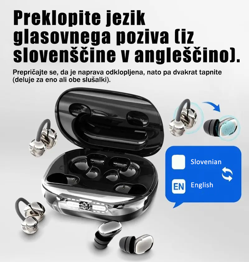 Brezžične slušalke 3 v 1 s polnilno enoto (power bank)